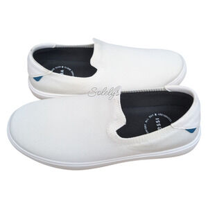 Vessi Boardwalk Slip-On Mens 9 Polar White Waterproof Dyma-Tex Knit Sneaker
